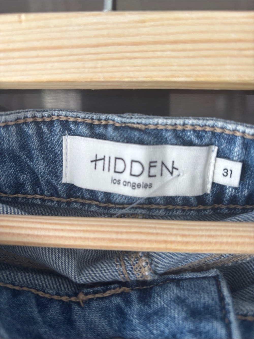Hidden Denim Distressed Light Blue Wide-Leg Jeans - Picture 3 of 5
